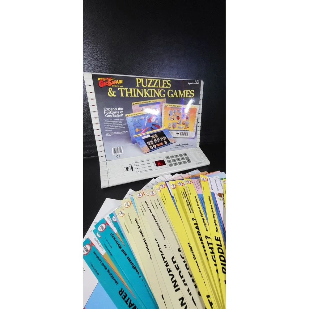 RARE Vintage GeoSafari EI-8700 Electronic Learning Game - Working 27 Cards READ*